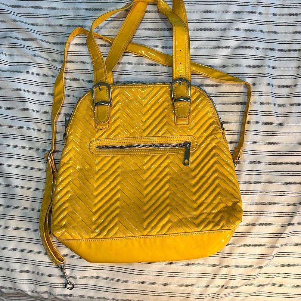 Big Buddha Large Yellow Pattered Purse